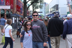 Rocking our Red Sox gear